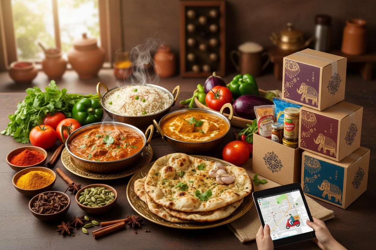 j and j indian cuisine and grocery delivery services